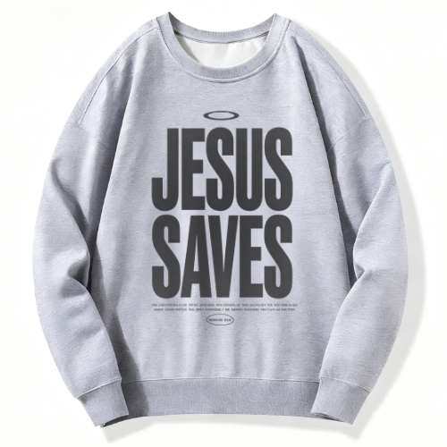 Jesus Saves Bold Sweatshirt - Image 3