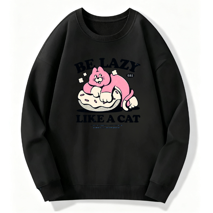 Be Lazy Like Cat Sweatshirt - Image 6