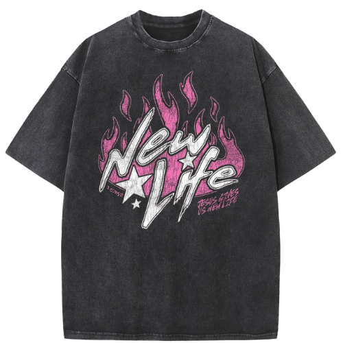 New Life Washed T-Shirt - Image 2