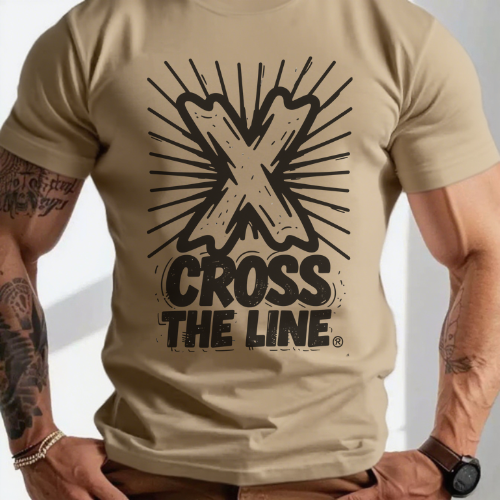 Cross the Line Bold X T-Shirt - Image 4