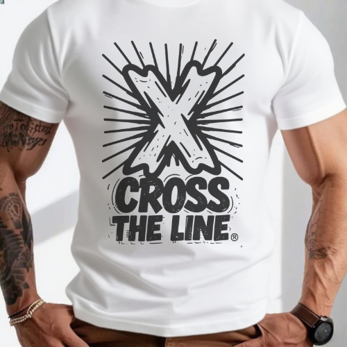 Cross the Line Bold X T-Shirt - Image 2